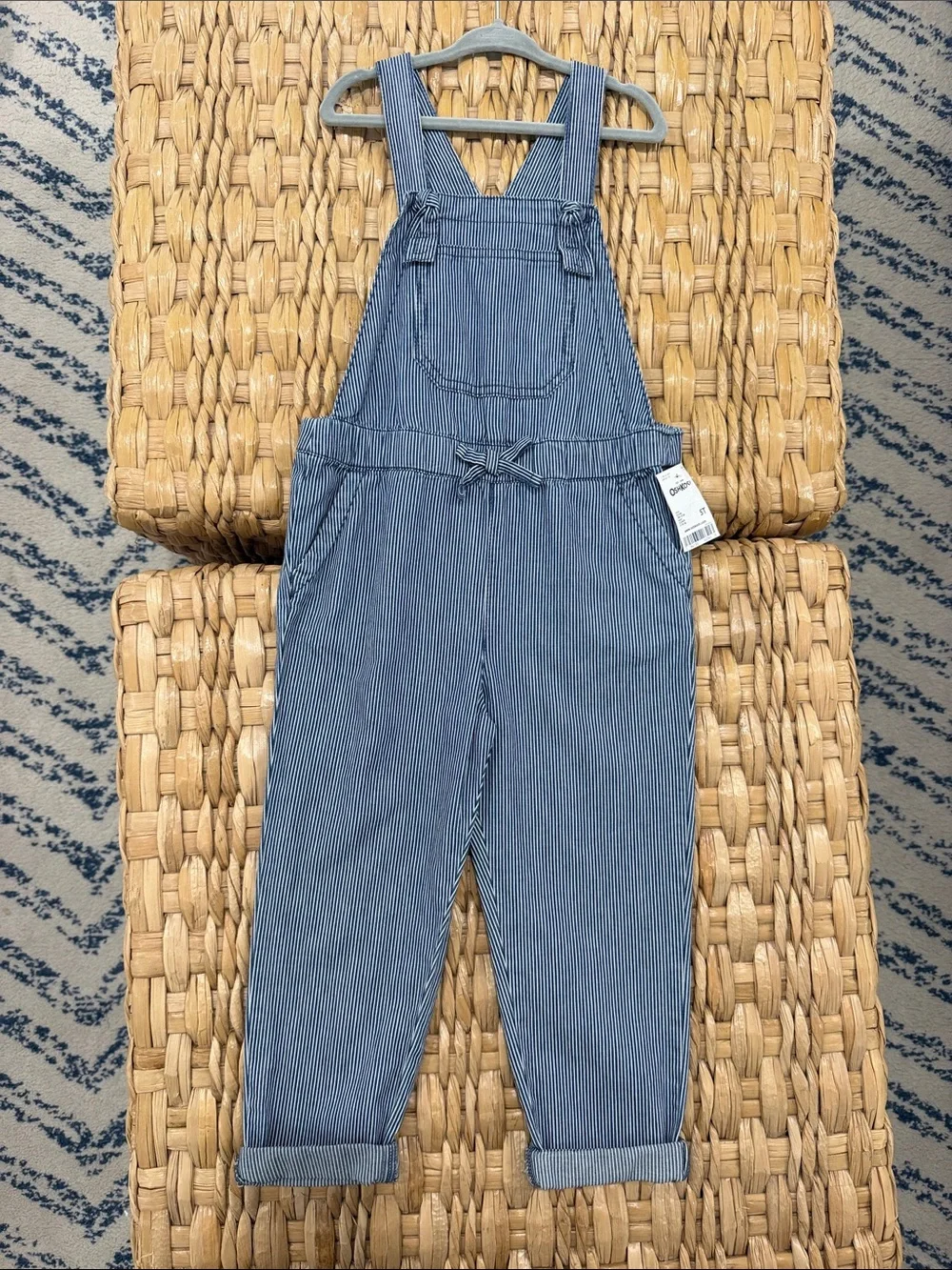 Girls striped overalls size 5T